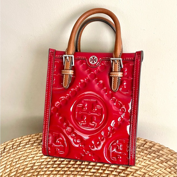Tory Burch Two-Way π ππππππππ Patent/Vachetta Leather Tote - Picture 14 of 15